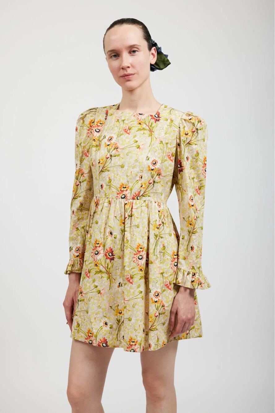BATSHEVA x Laura Ashley sz 16 Square Neck Witton Floral Prairie dress
